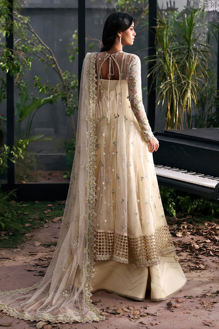 Afrozeh Fleurie off white formal maxi and lehenga, photo 2