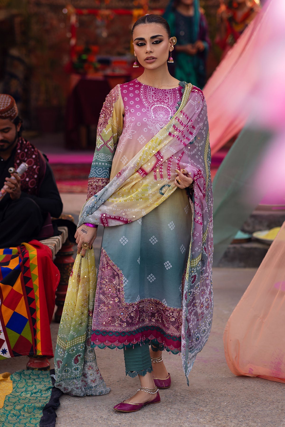 Nureh | Bazaar Lawn | NS-134 -  Nureh Luxury - Original Designer Dress - House of Maryam