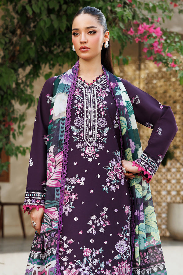 Farasha | Summer Weaves Embroidered Lawn | Plum Allure -  Farasha Ladies Clothes - Original Designer Dress - House of Maryam