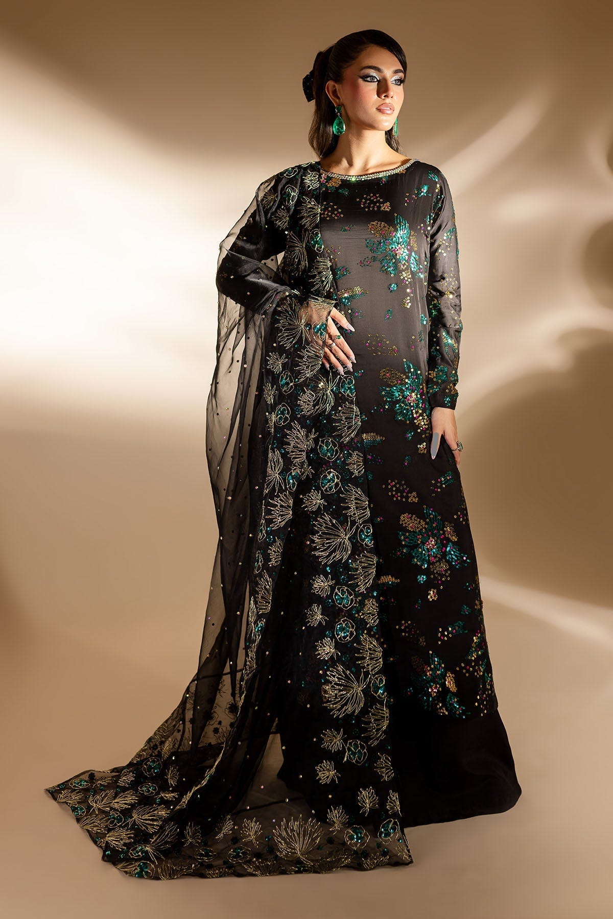 Nureh | Tiny Twinkles | TW-02 GOLDEN STARDUST -  Nureh Luxury - Original Designer Dress - House of Maryam