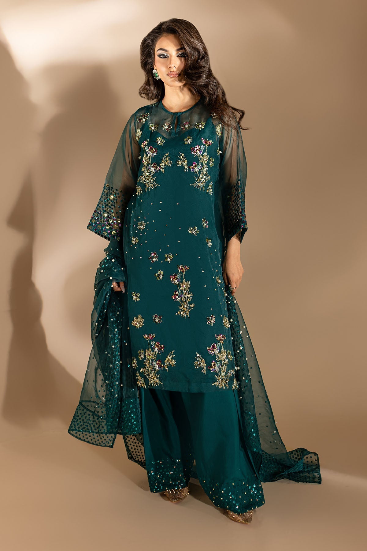 Nureh | Tiny Twinkles | TW-01 TEAL DREAM -  Nureh Luxury - Original Designer Dress - House of Maryam