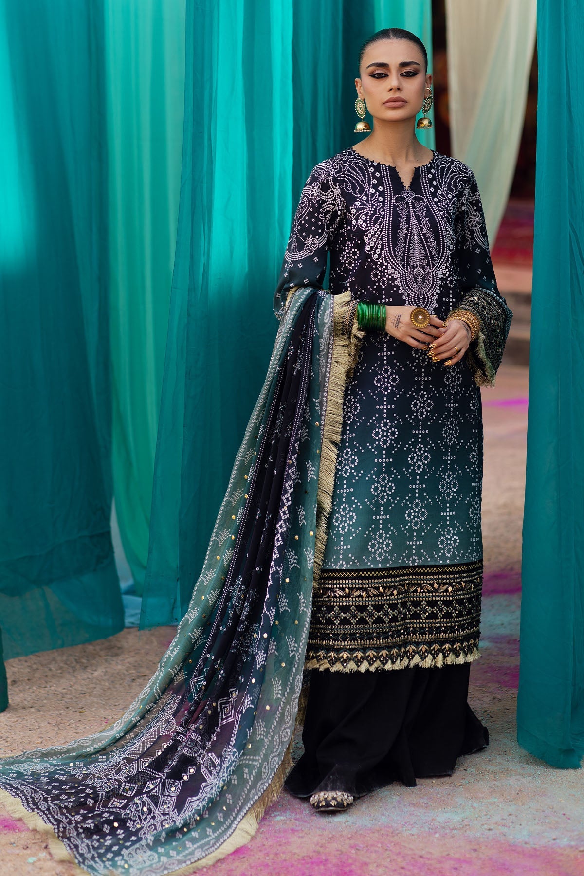 Nureh | Bazaar Lawn | NS-129 -  Nureh Luxury - Original Designer Dress - House of Maryam