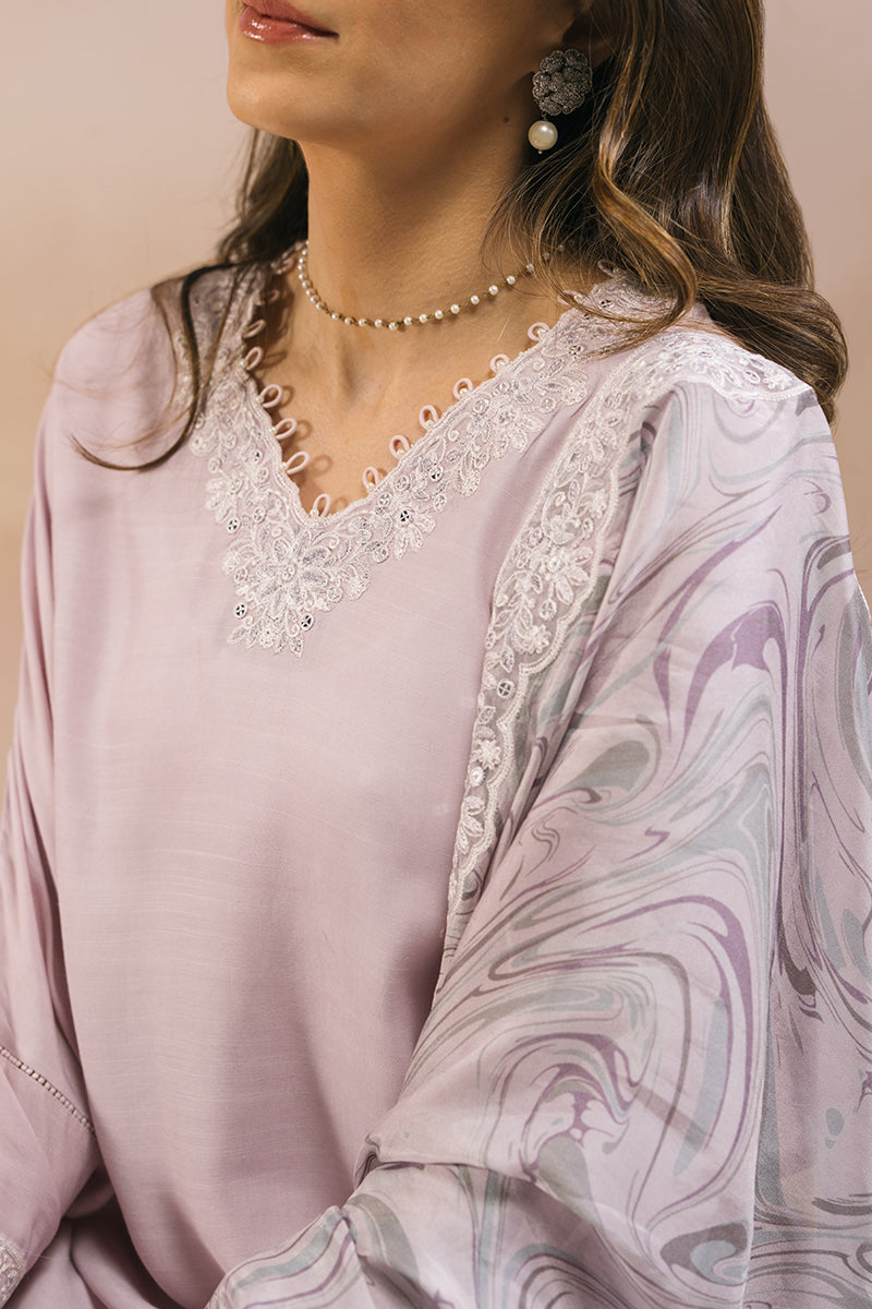 Cross Stitch | Exclusive Pret | Lilac Wave-2 PC (Shirt & Dupatta)-2
