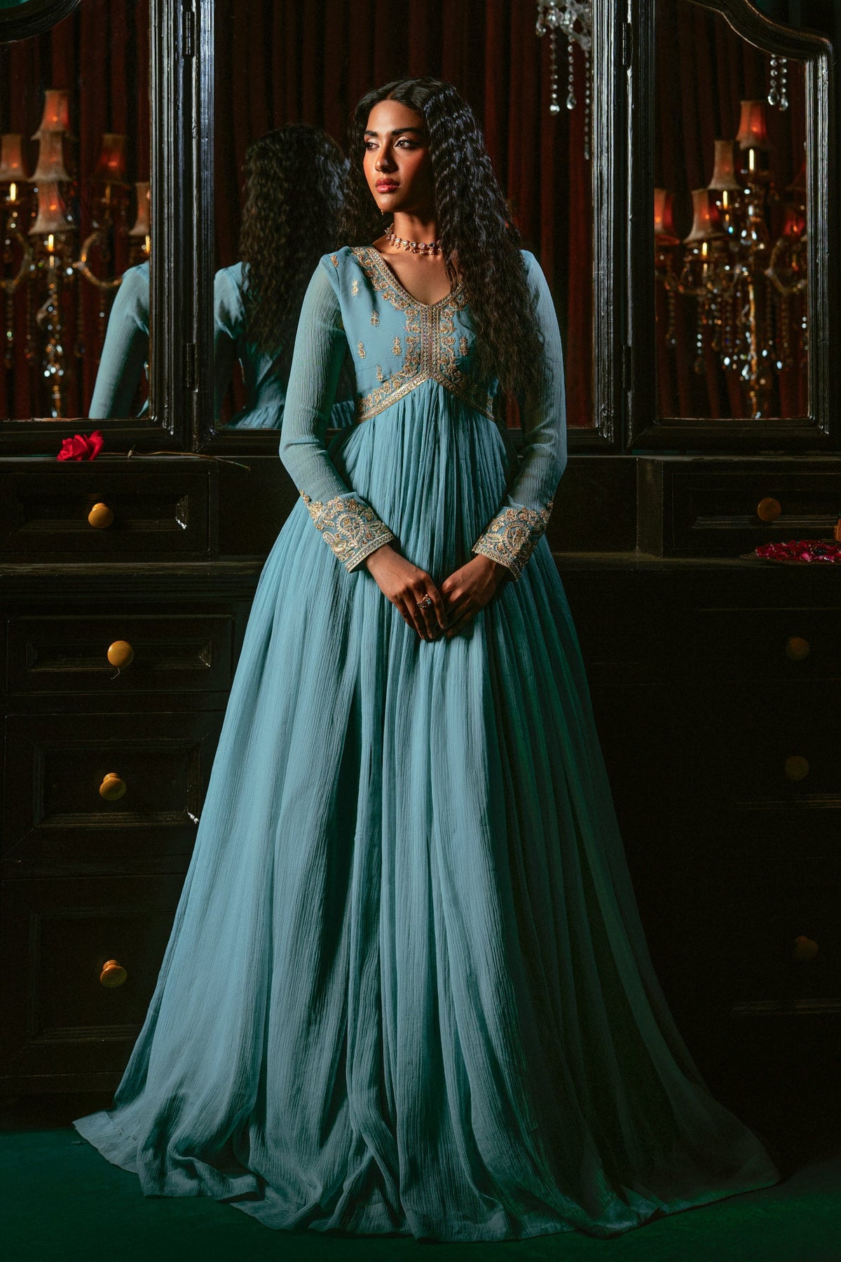 Hania & Umaimaz | Festive Collection | Aasmani -  Hania & Umaima  - Original Designer Dress - House of Maryam