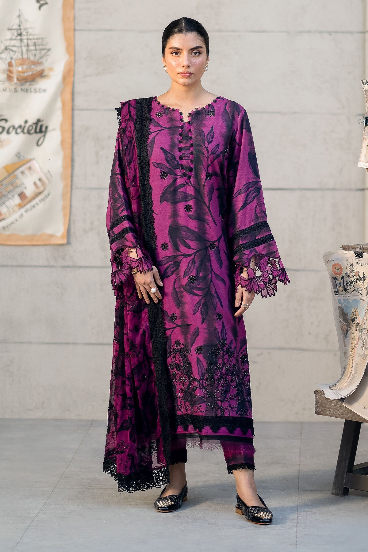 Nureh | Glam Girl Lawn | GL-23 -  Nureh Ladies Clothes - Original Designer Dress - House of Maryam