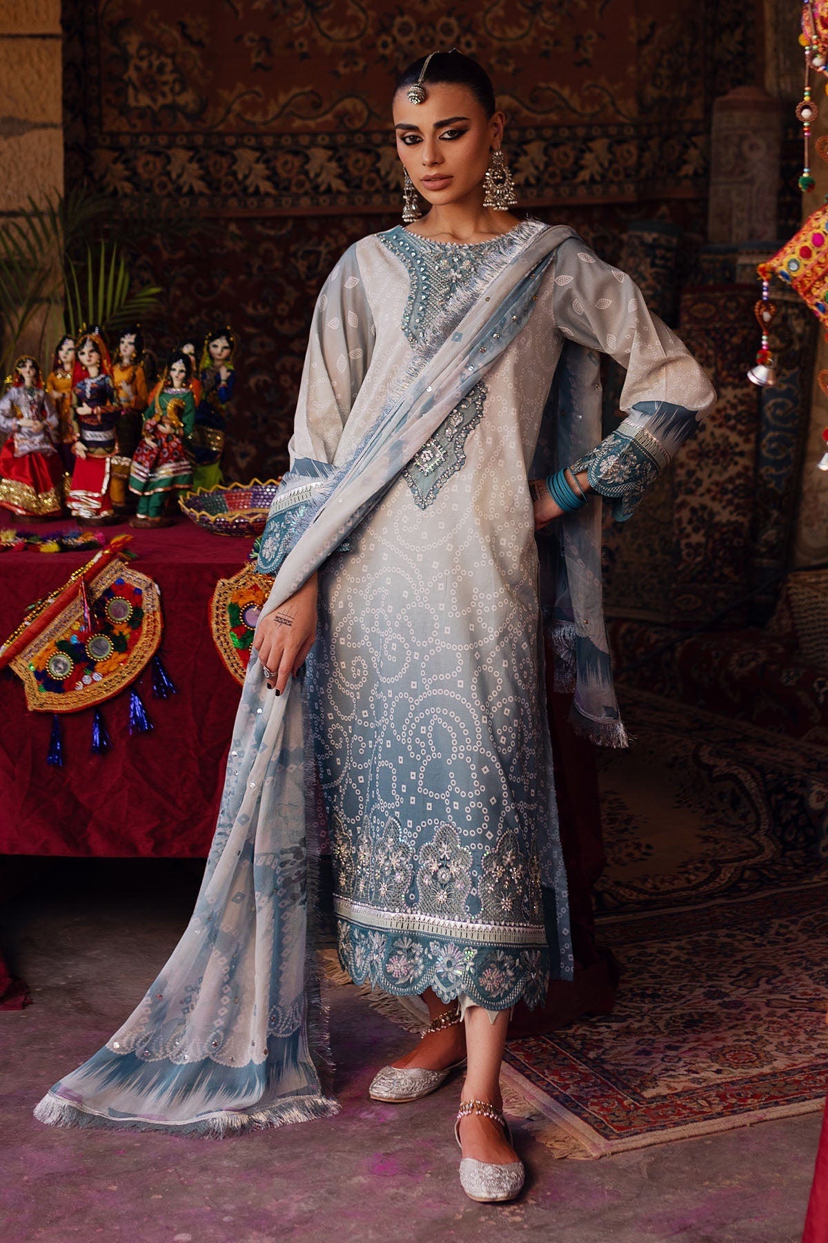 Nureh | Bazaar Lawn | NS-130 -  Nureh Luxury - Original Designer Dress - House of Maryam