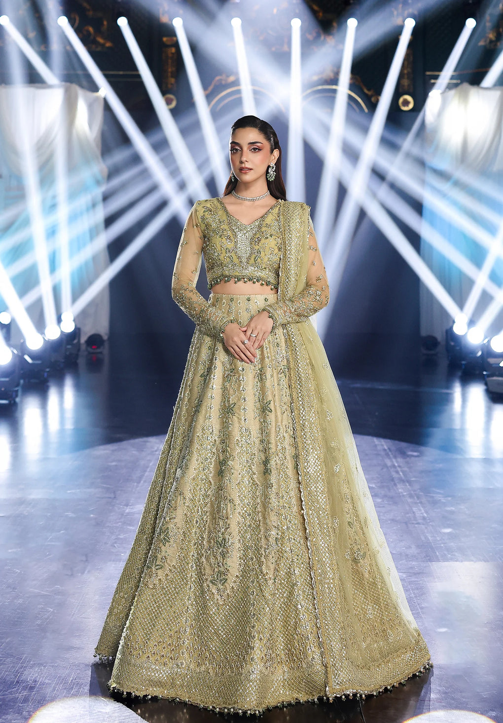 Elaf Premium | Stardom Formal Handwork 25 | ESH-07 MINT MAJESTY -  Elaf Premium Ladies Clothes - Original Designer Dress - House of Maryam