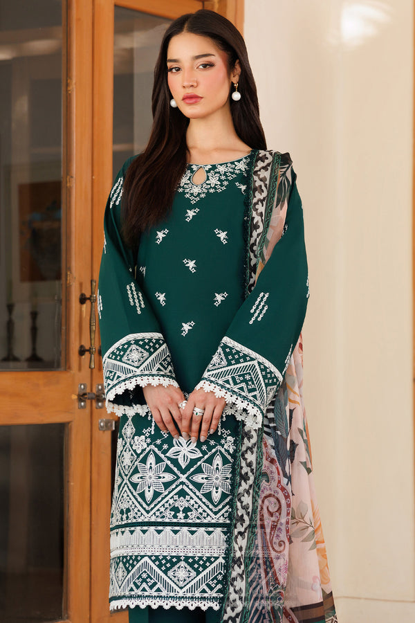 Farasha | Summer Weaves Embroidered Lawn | Teal Essence -  Farasha Ladies Clothes - Original Designer Dress - House of Maryam