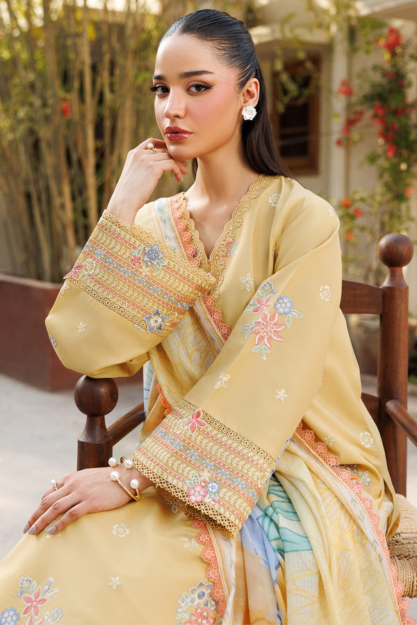 Farasha | Summer Weaves Embroidered Lawn | Sunlit Mellow -  Farasha Ladies Clothes - Original Designer Dress - House of Maryam