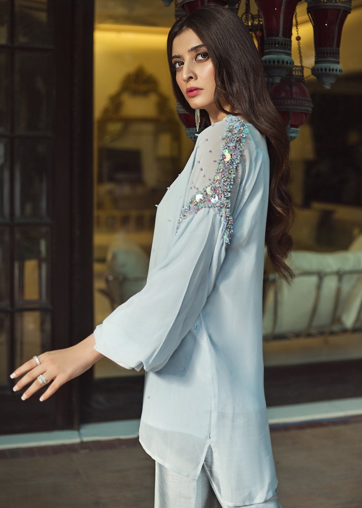 Hana | Serendipity Ready to Wear | Blue Berry Swirl -  Hana Ladies Clothes - Original Designer Dress - House of Maryam