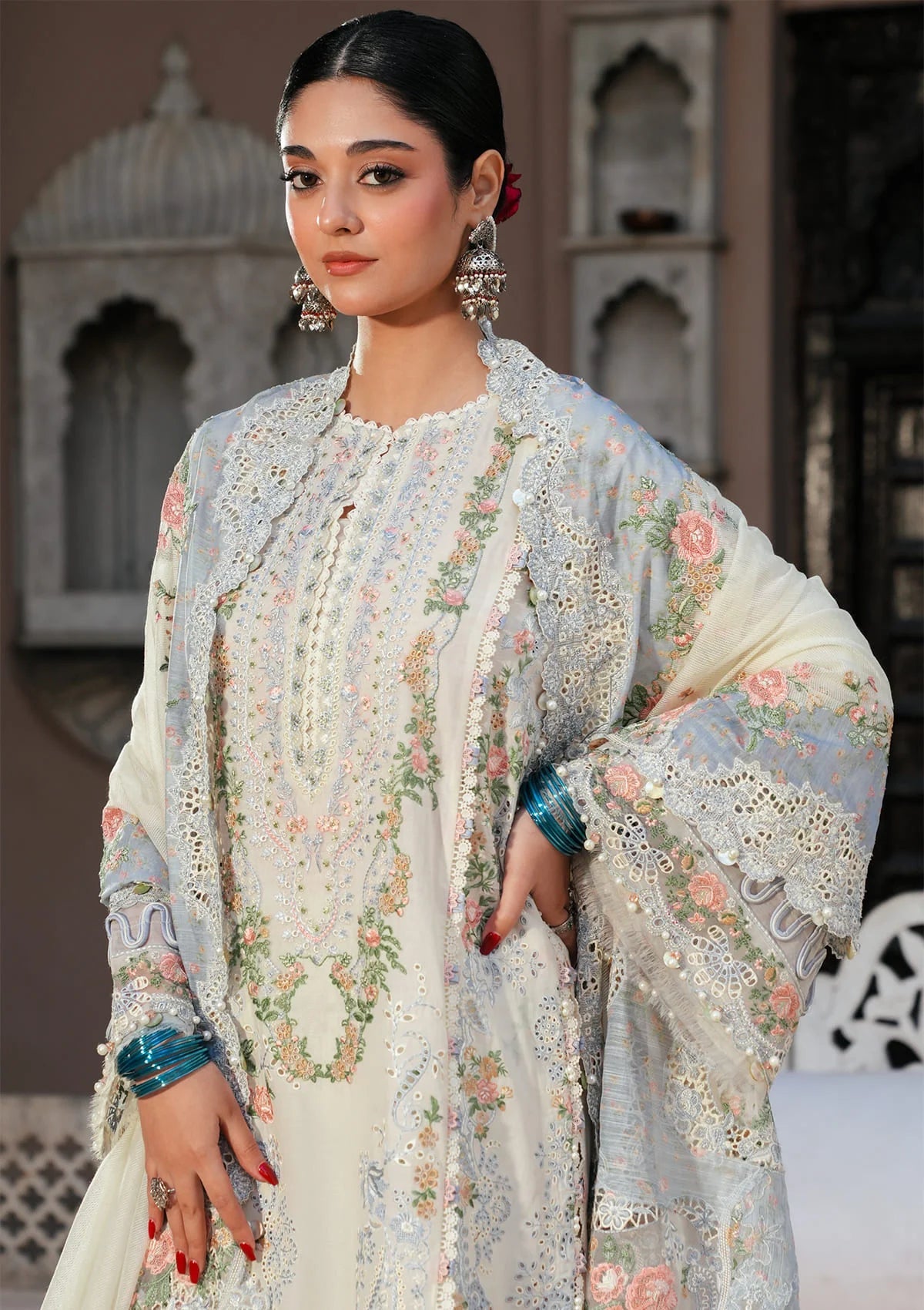 Kahf Premium | Ek Fasana Luxury Lawn 26 | KLB-2A NEELOFAR, image 3