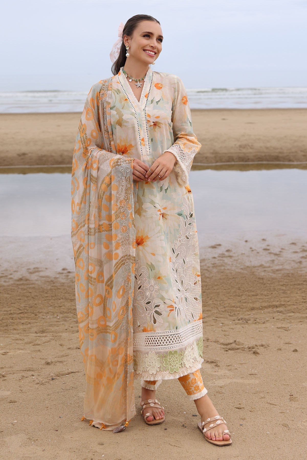 Nureh | Gardenia Embroidered Lawn 25 | NSG-169 -  Nureh Ladies Clothes - Original Designer Dress - House of Maryam