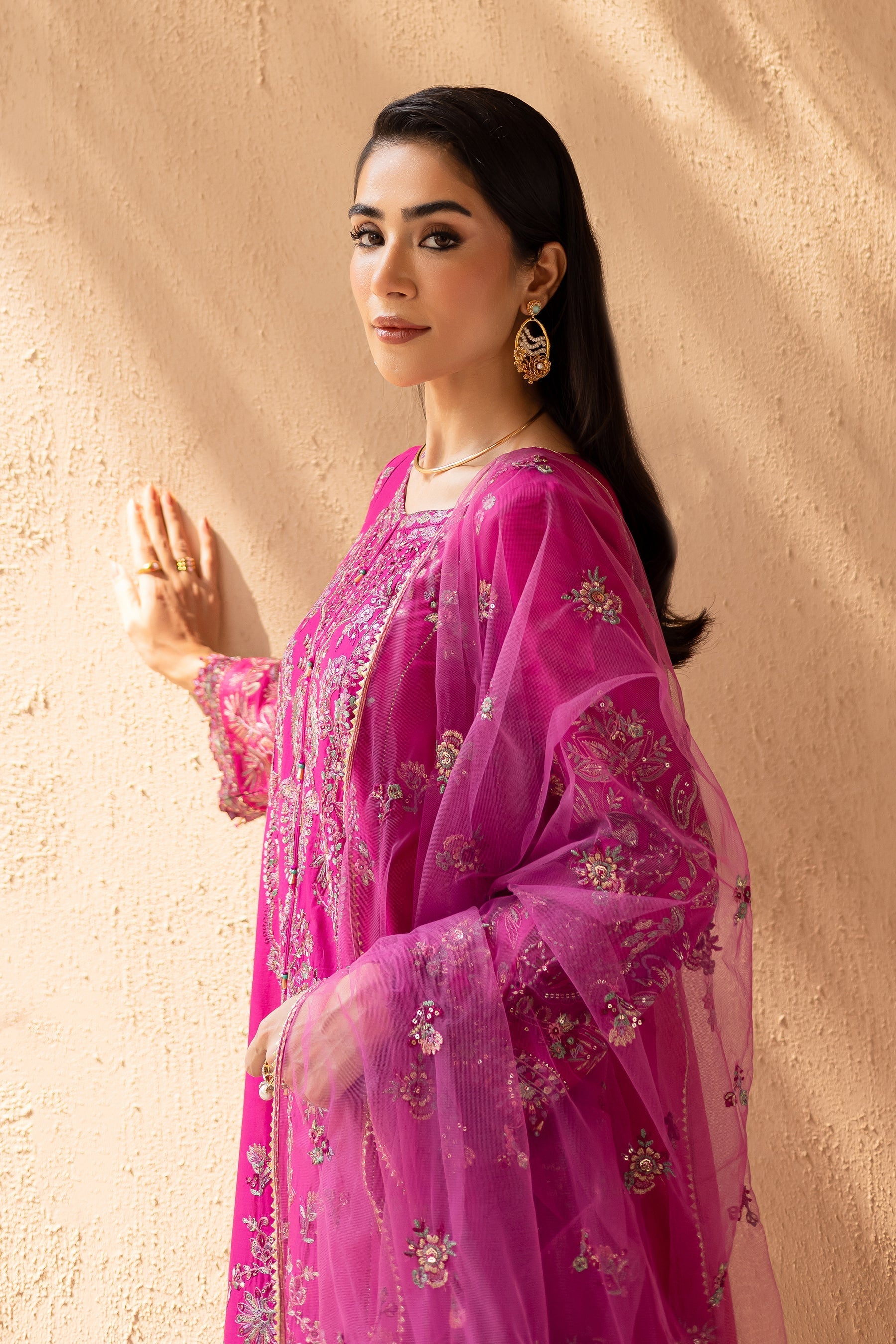 Batik | Nyra Embroidered Summer Solids |Dastak -  Batik Ladies Clothes - Original Designer Dress - House of Maryam