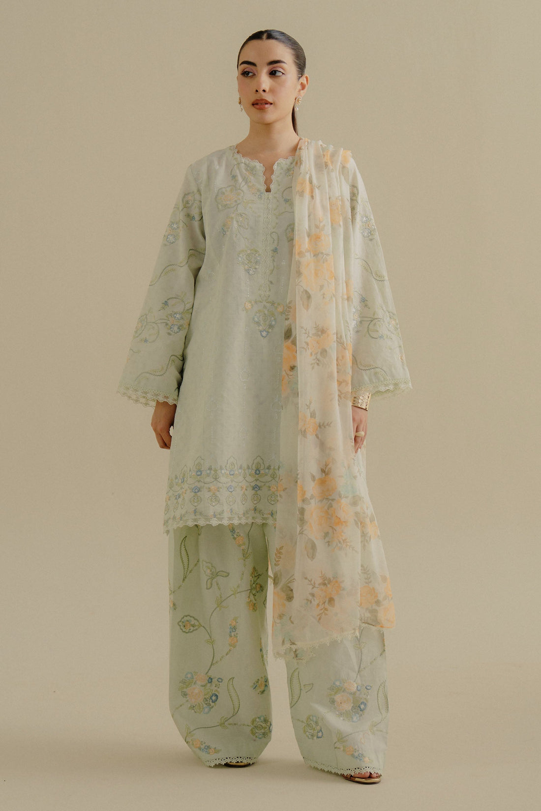 Zara Shahjahan | Coco Lawn 25 | Elva-1B -  Hoorain Designer Wear  - Original Designer Dress - House of Maryam