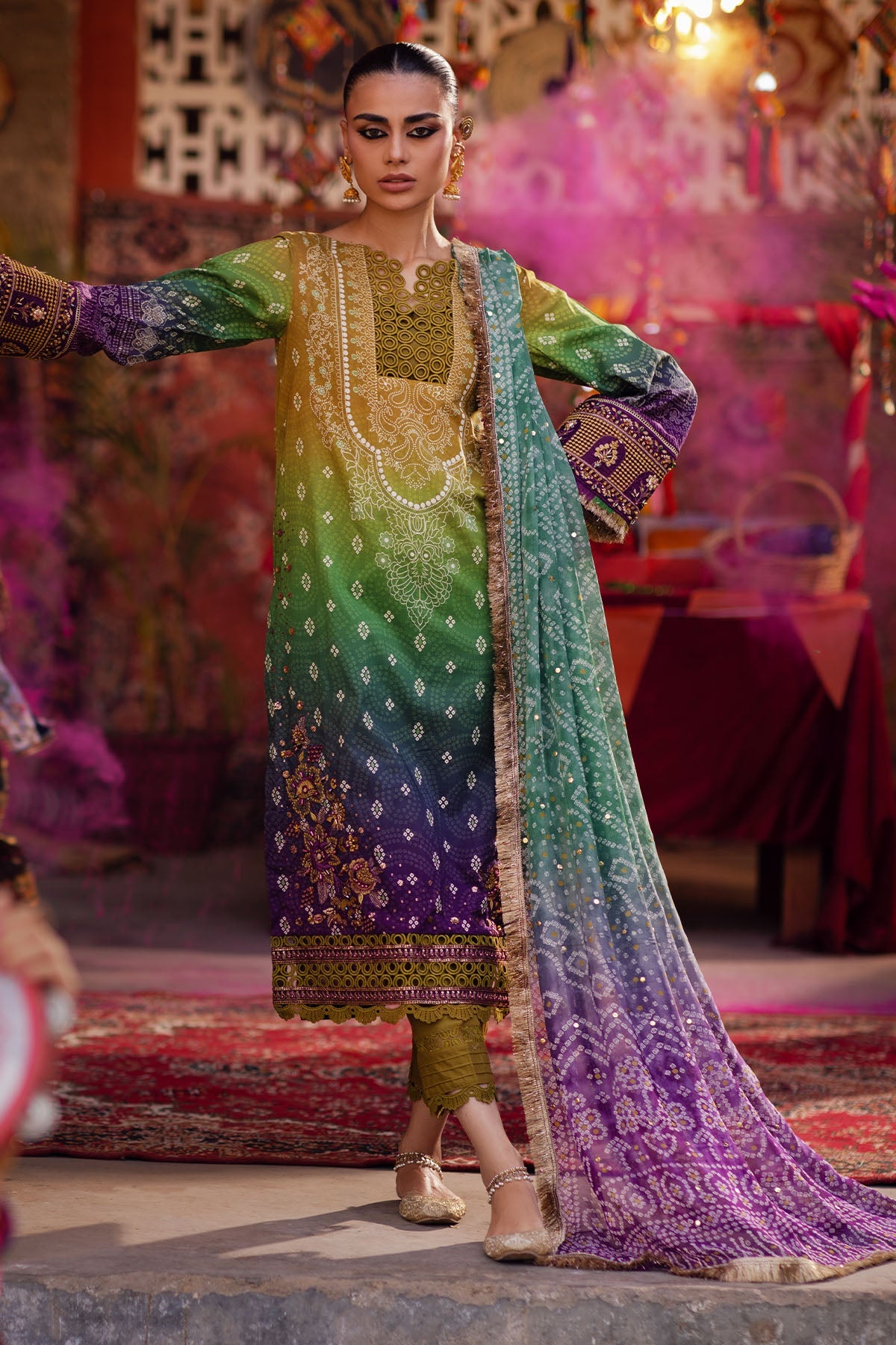 Nureh | Bazaar Lawn | NS-132 -  Nureh Luxury - Original Designer Dress - House of Maryam