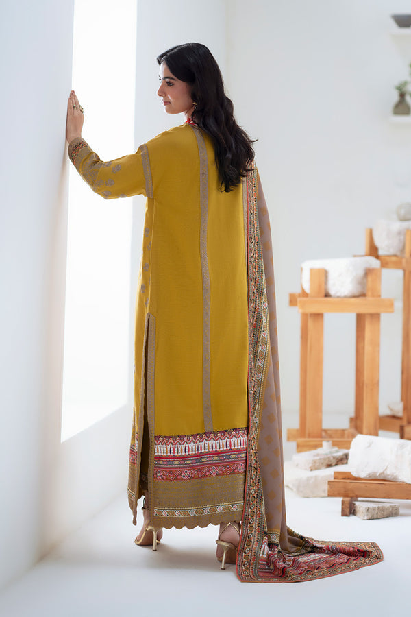 Maryum N Maria | Noore Winters 25 | 3 Piece Embroidered Khaddar APANA - FSU5671 -  Maryum N Maria Ladies Clothes - Original Designer Dress - House of Maryam