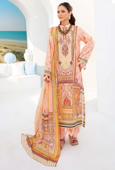 Humdum | Saira Bano Lawn 24 | D10 -  HumDum Casuals - Original Designer Dress - House of Maryam