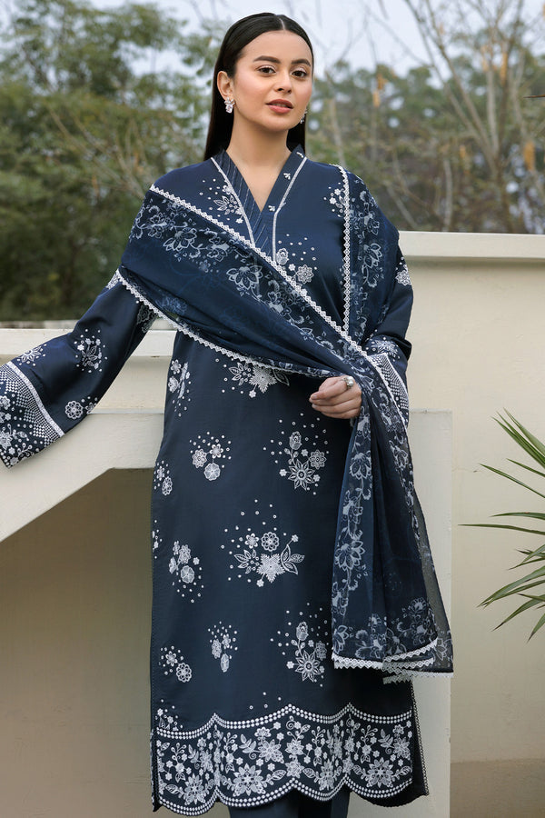 Farasha | Summer Weaves Embroidered Lawn | Royal Lux-5