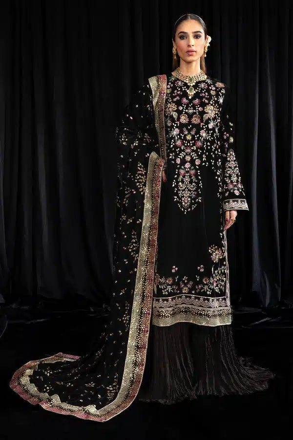 Nureh | Maya Velvet 23 | Kiyara by Designer Nureh - House of Maryam - Pakistani Designer Ethnic Wear in {{ shop.shopifyCountryName }}