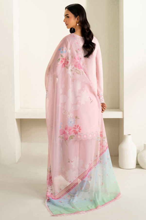 Farasha | Summer Weaves Embroidered Lawn | Iris Mist-2