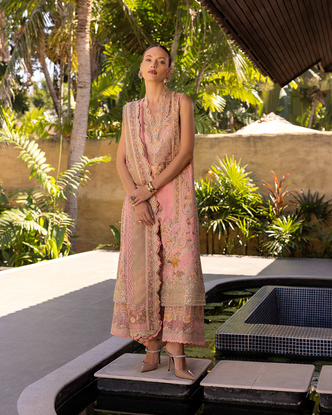 Faiza Saqlain | Zinnia Lawn 25 | Peony -  Faiza Saqlain Ladies Clothes - Original Designer Dress - House of Maryam