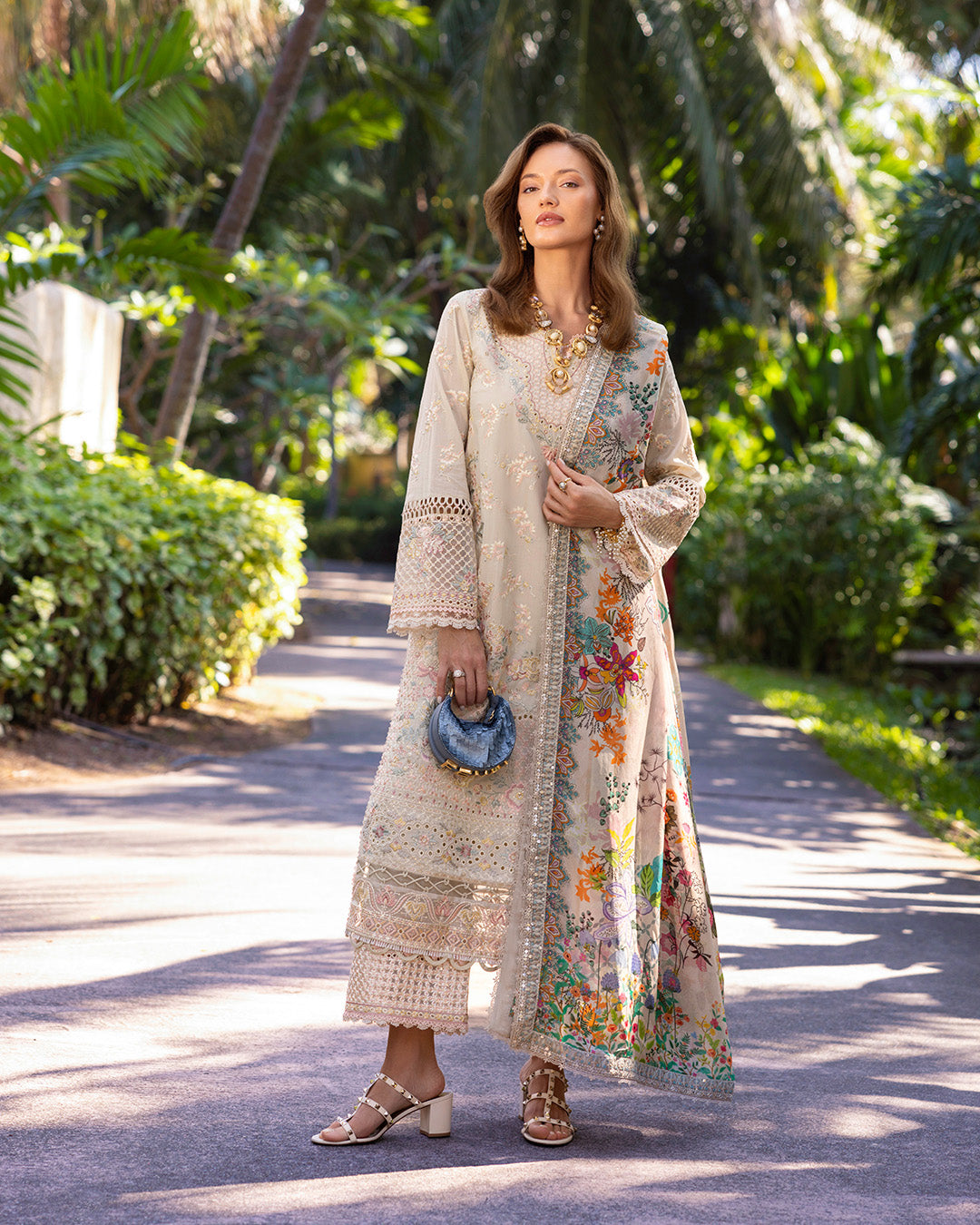 Faiza Saqlain | Zinnia Lawn 25 | Delilah -  Faiza Saqlain Ladies Clothes - Original Designer Dress - House of Maryam