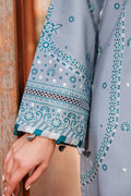 Farasha | Dastoor Embroidered Lawn SS24 | BERYL GREY by Designer Farasha - House of Maryam - Pakistani Designer Ethnic Wear in {{ shop.shopifyCountryName }}