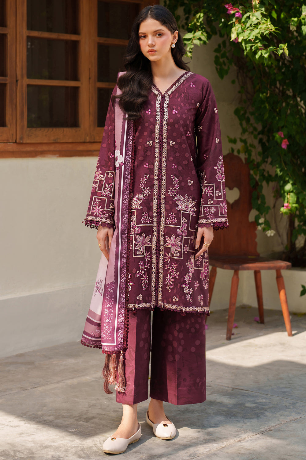 Farasha | Meline Premium Viscose 25 | Mauve Cream