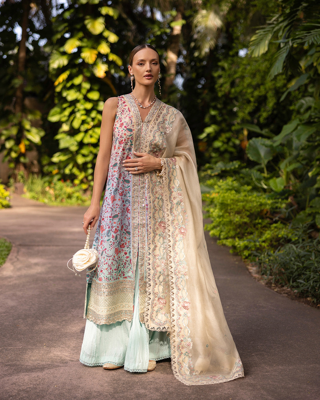 Faiza Saqlain | Zinnia Lawn 25 | Danica -  Faiza Saqlain Ladies Clothes - Original Designer Dress - House of Maryam