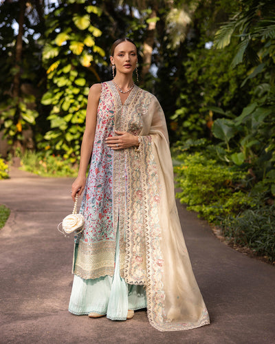 Faiza Saqlain | Zinnia Lawn 25 | Danica -  Faiza Saqlain Ladies Clothes - Original Designer Dress - House of Maryam