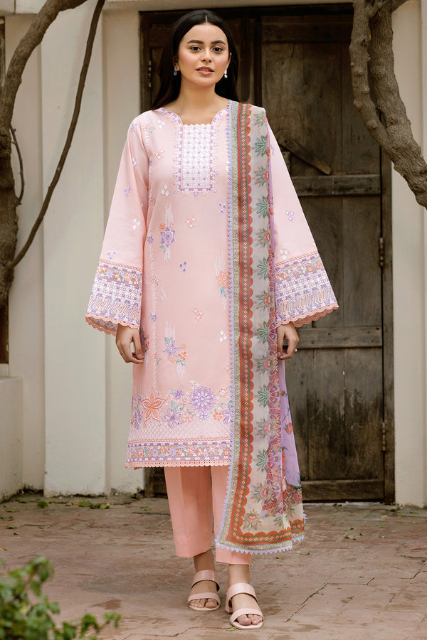 Farasha | Summer Weaves Embroidered Lawn | Coral Peach -  Farasha Ladies Clothes - Original Designer Dress - House of Maryam