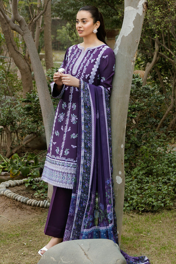 Farasha | Summer Weaves Embroidered Lawn | Regal Iris -  Farasha Ladies Clothes - Original Designer Dress - House of Maryam