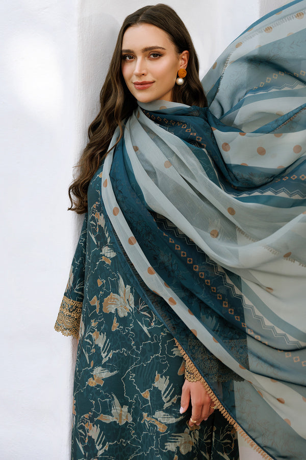 Farasha | Printed Essentials | Teal Bell -  Farasha Ladies Clothes - Original Designer Dress - House of Maryam