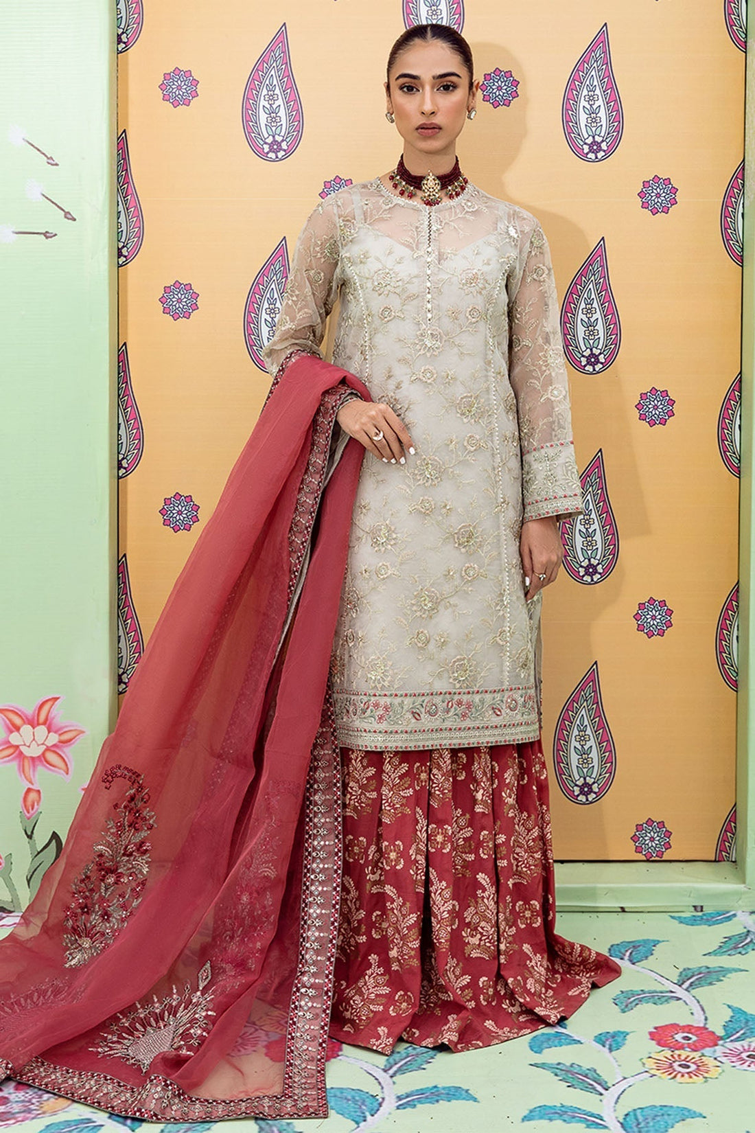 Nureh | Fancy Formals | NP-340 by Designer Nureh - House of Maryam - Pakistani Designer Ethnic Wear in {{ shop.shopifyCountryName }}