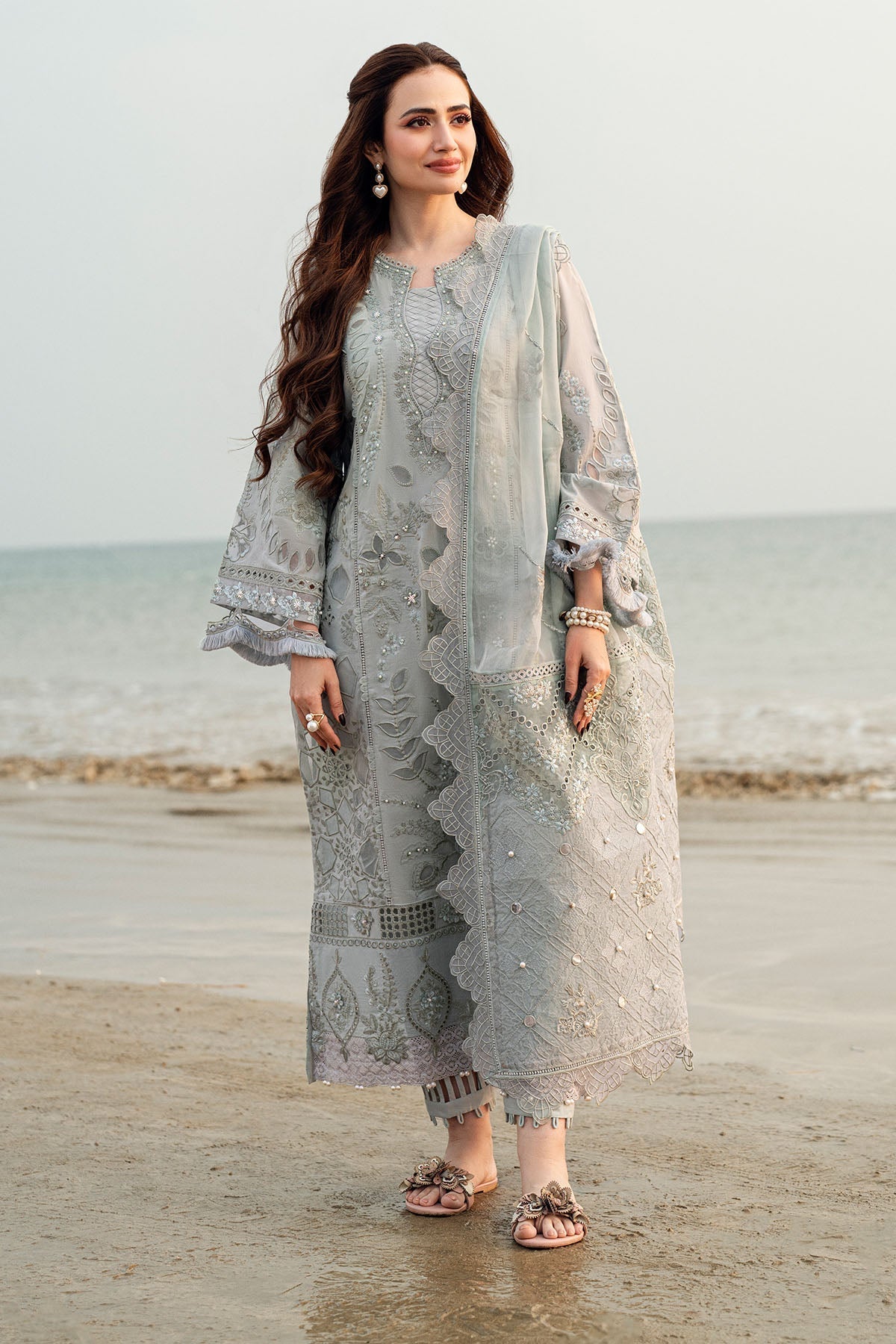 Nureh | Khuwab Luxury Lawn | NE-145 -  Nureh Ladies Clothes - Original Designer Dress - House of Maryam