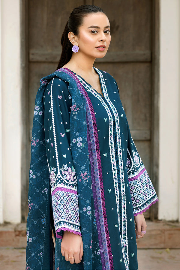 Farasha | Summer Weaves Embroidered Lawn | Blue Allure -  Farasha Ladies Clothes - Original Designer Dress - House of Maryam