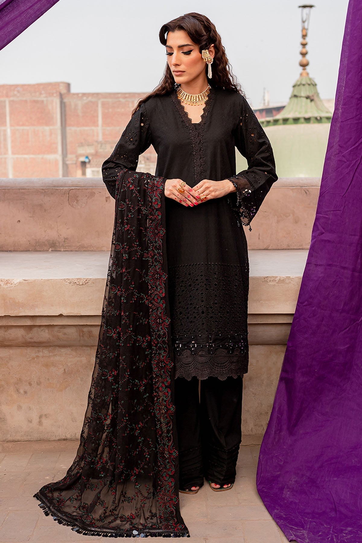Nureh | Lawn Jacquard | NS-80 -  Nureh Ladies Clothes - Original Designer Dress - House of Maryam