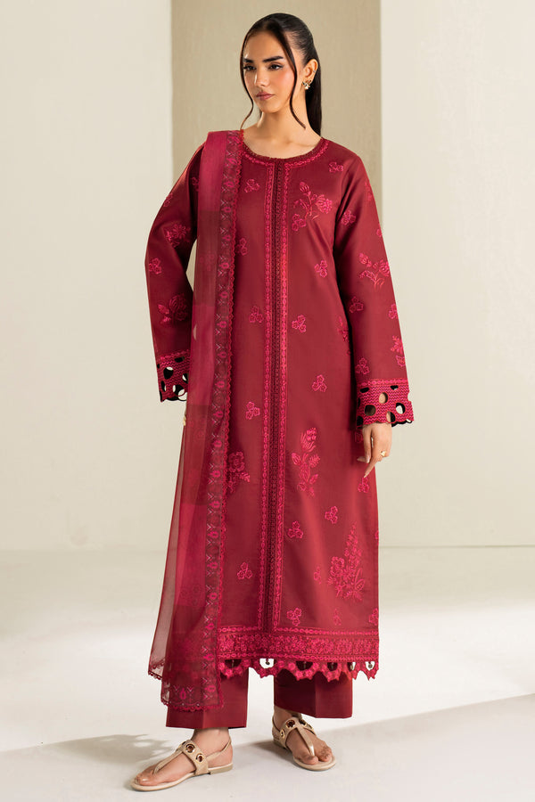 Farasha | Summer Weaves Embroidered Lawn | Desert Rose