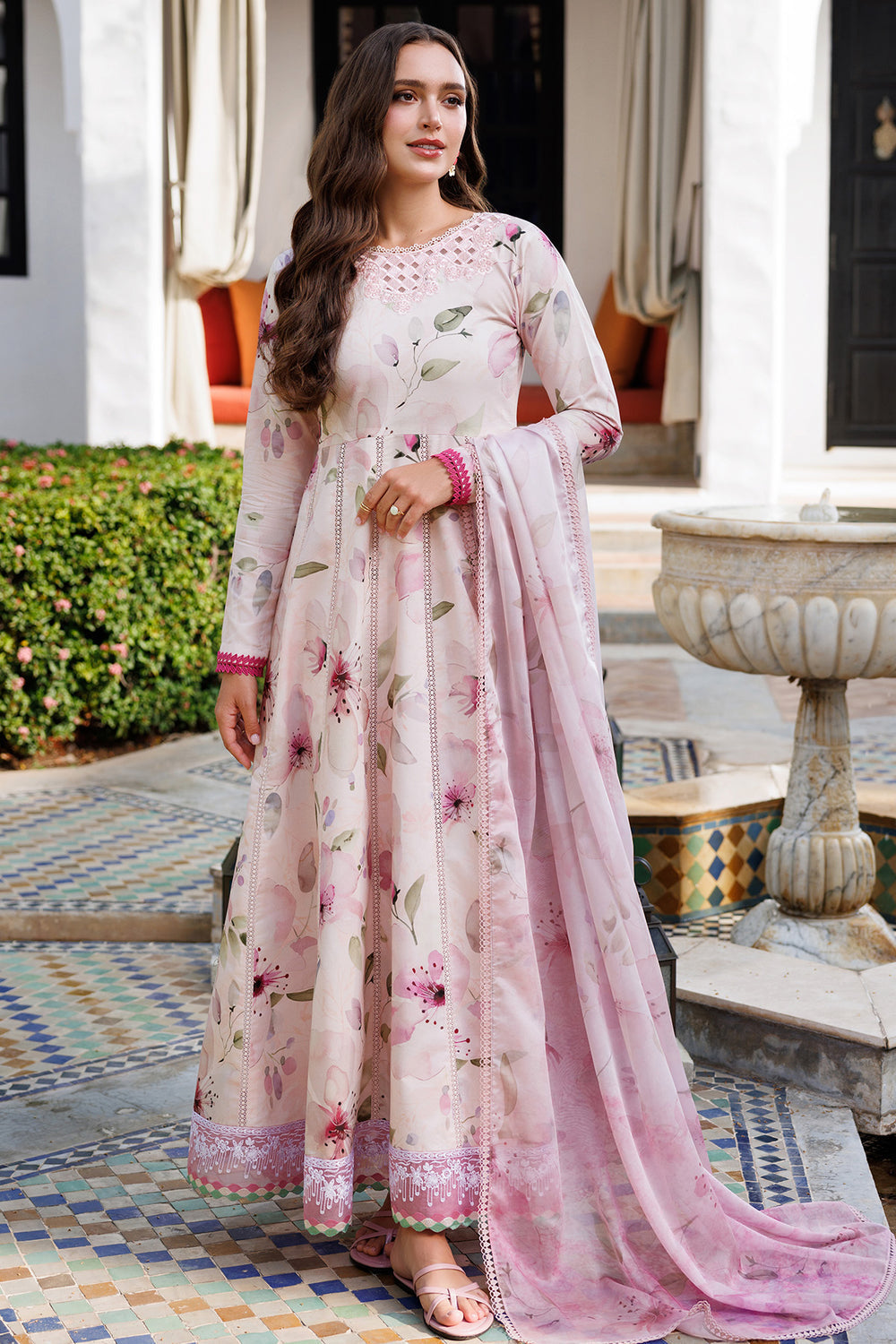 Farasha | Printed Essentials | Pink Bloom -  Farasha Ladies Clothes - Original Designer Dress - House of Maryam