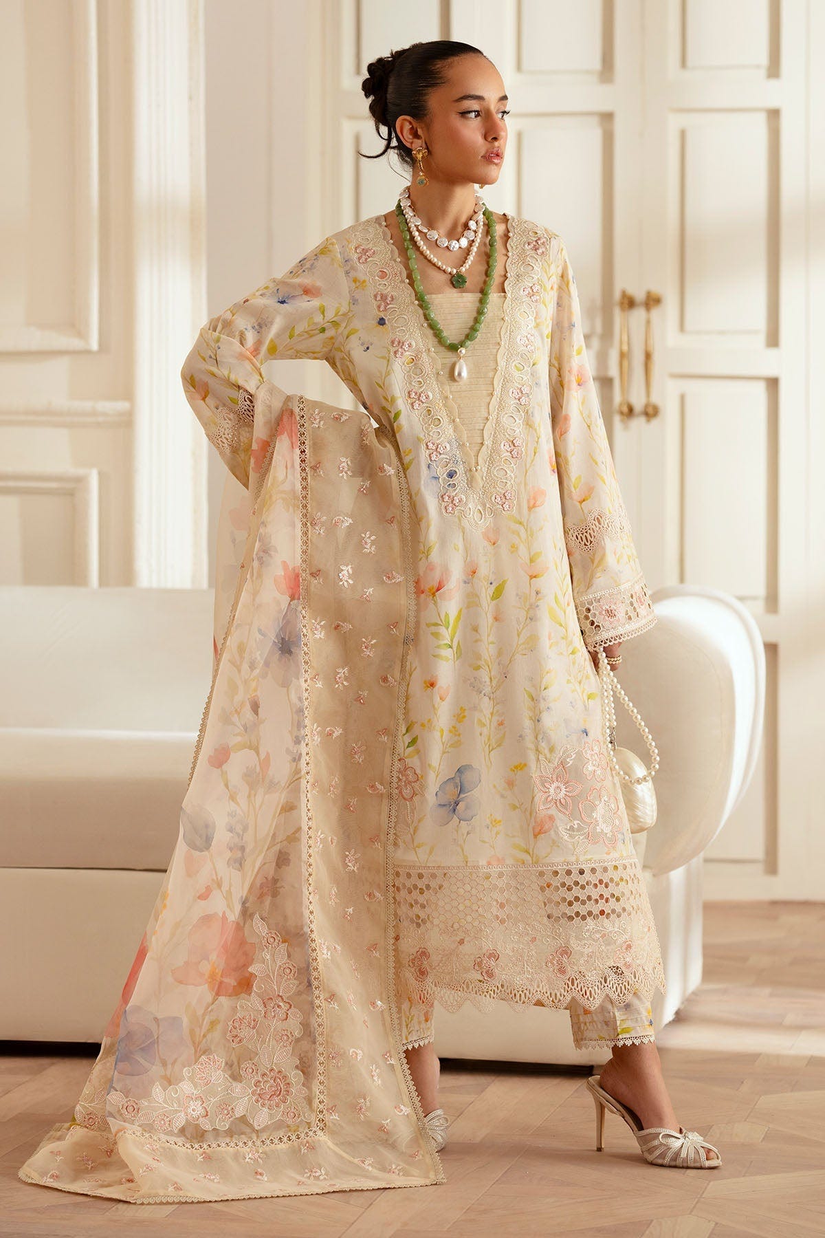 Nureh | Feya Eid Lawn | FE-02 -  Nureh Ladies Clothes - Original Designer Dress - House of Maryam