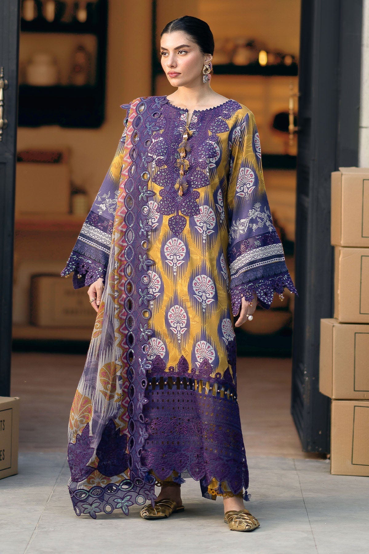 Nureh | Glam Girl Lawn | GL-22 -  Nureh Ladies Clothes - Original Designer Dress - House of Maryam