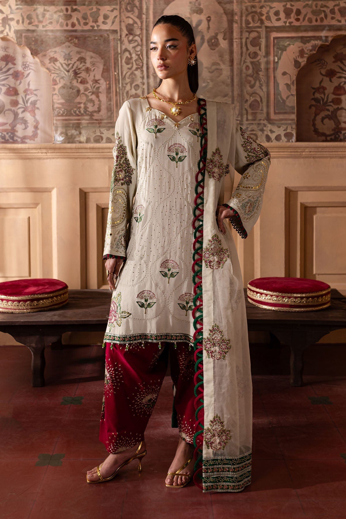 Nureh | Nur Mahal Formals | NE-139 -  Nureh Ladies Clothes - Original Designer Dress - House of Maryam