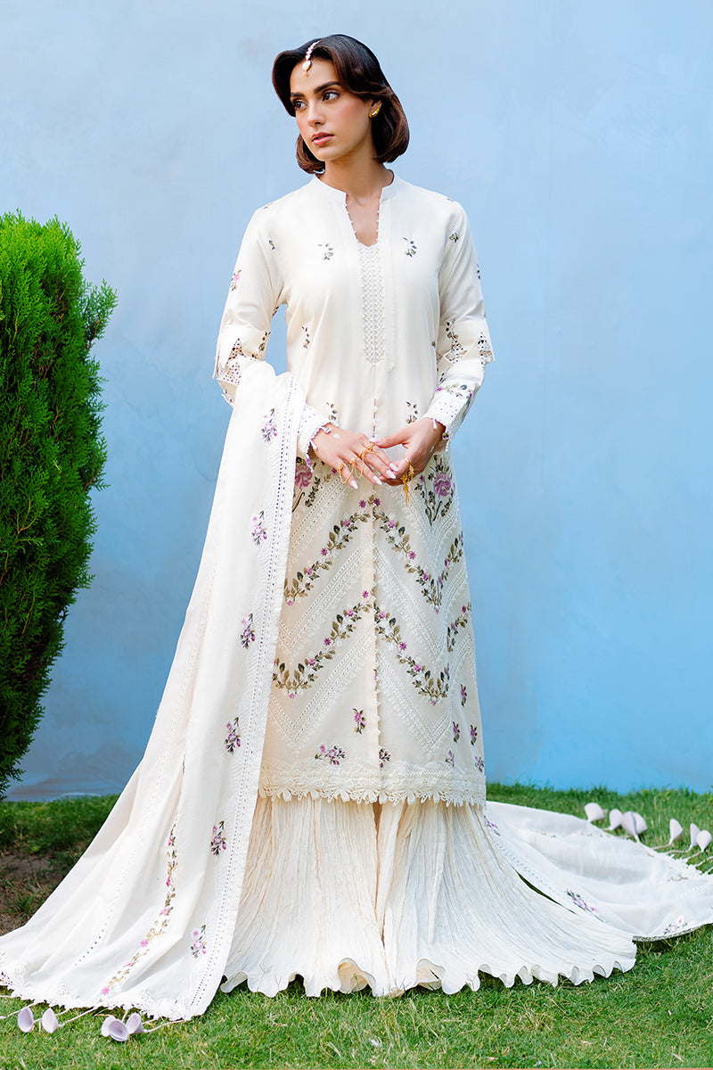 Cross Stitch | Eid Lawn Edit 25 | PETAL PARADISE -  Cross Stitch Ladies Clothes - Original Designer Dress - House of Maryam