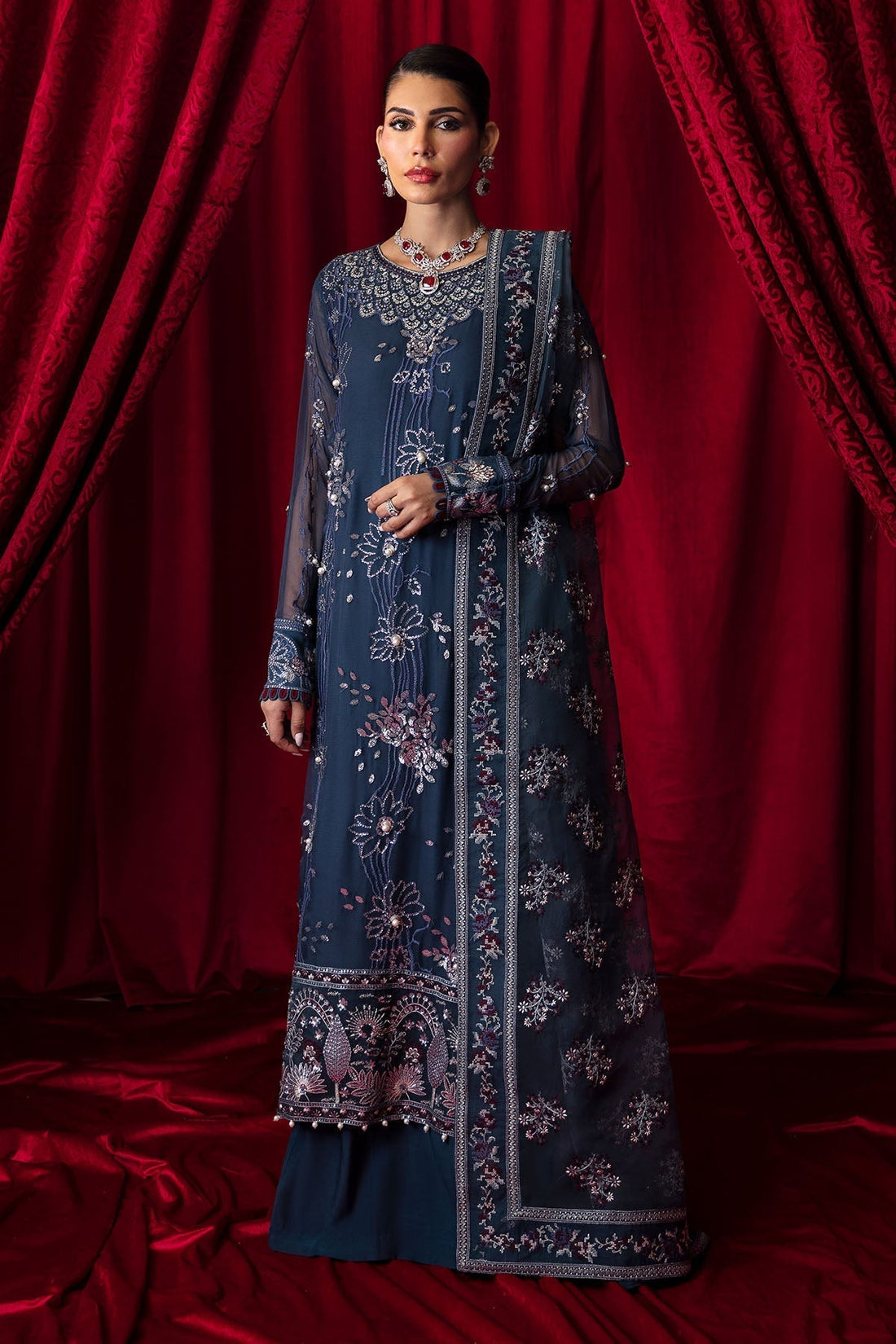 Nureh | Elanora Formal 24 | NEL-52-Cielle by Designer Nureh - House of Maryam - Pakistani Designer Ethnic Wear in {{ shop.shopifyCountryName }}