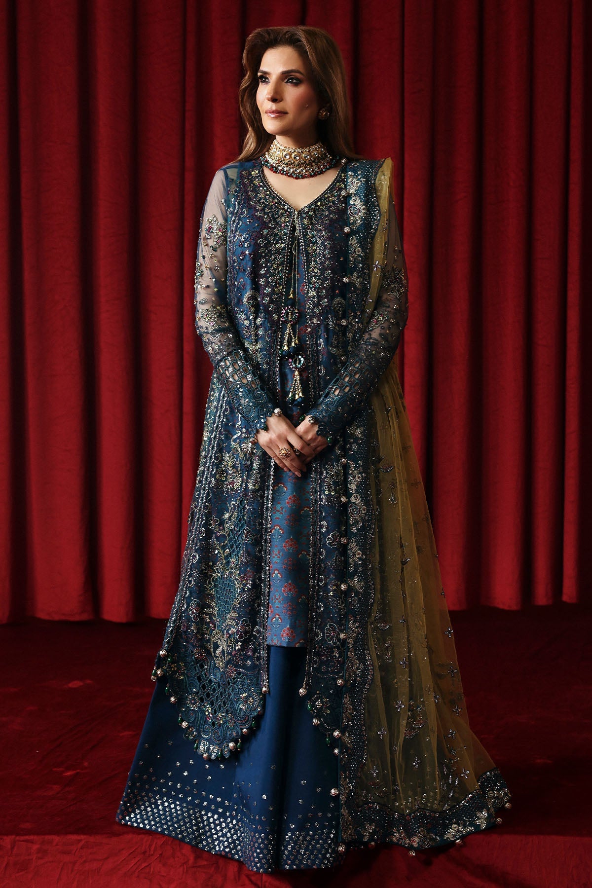 Nureh | Jhoomro 25' | NL-84 Resham -  Nureh jhoomro 25 - Original Designer Dress - House of Maryam