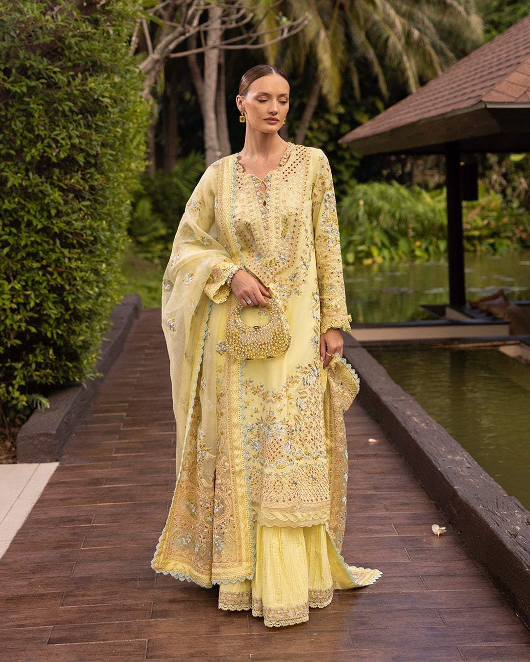Faiza Saqlain | Zinnia Lawn 25 | Azalea -  Faiza Saqlain Ladies Clothes - Original Designer Dress - House of Maryam