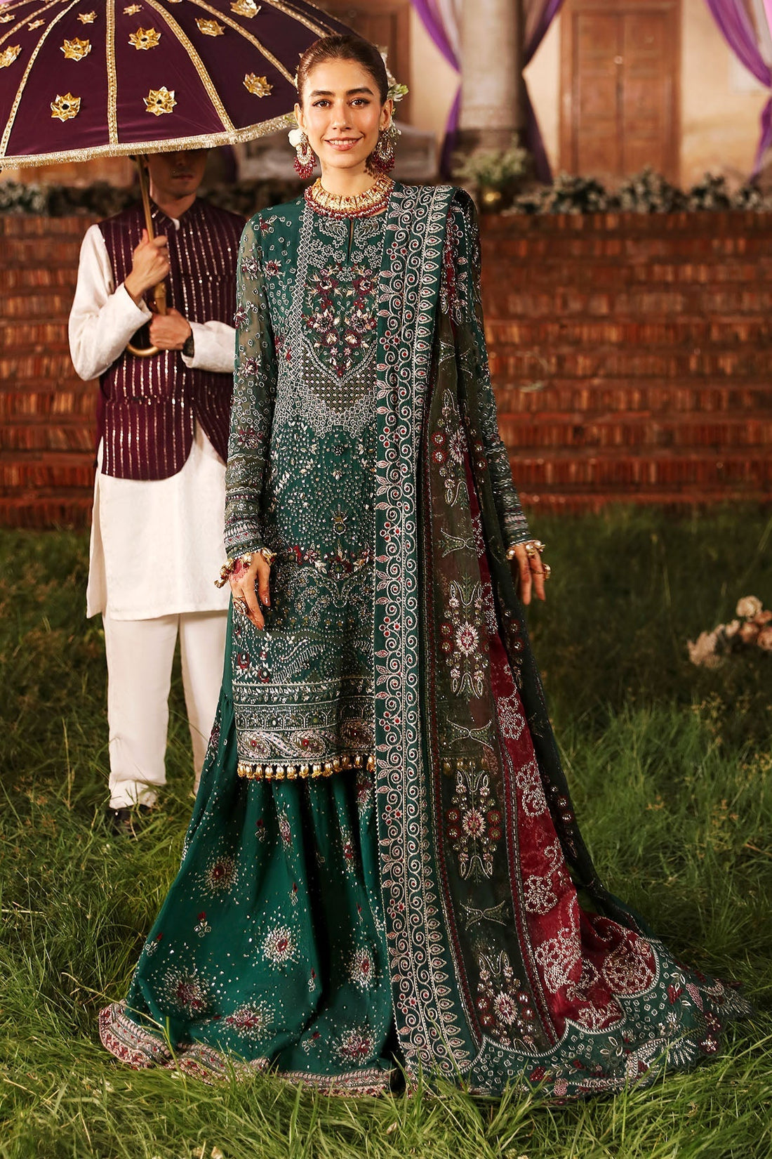 Nureh | Jhoomro Wedding Formals | NL-68 SHADMANI by Designer Nureh - House of Maryam - Pakistani Designer Ethnic Wear in {{ shop.shopifyCountryName }}