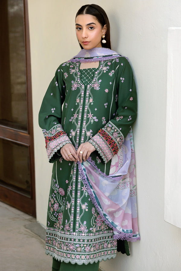 Farasha | Summer Weaves Embroidered Lawn | Emerald Eclips -  Farasha Ladies Clothes - Original Designer Dress - House of Maryam
