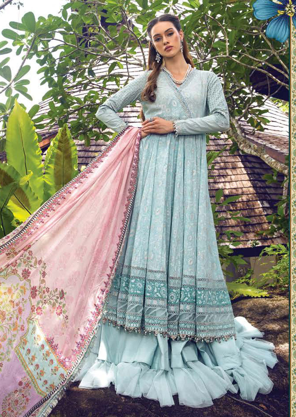Maria B | Luxury Collection | MSD-01R-B -  Maria B Ladies Clothes - Original Designer Dress - House of Maryam