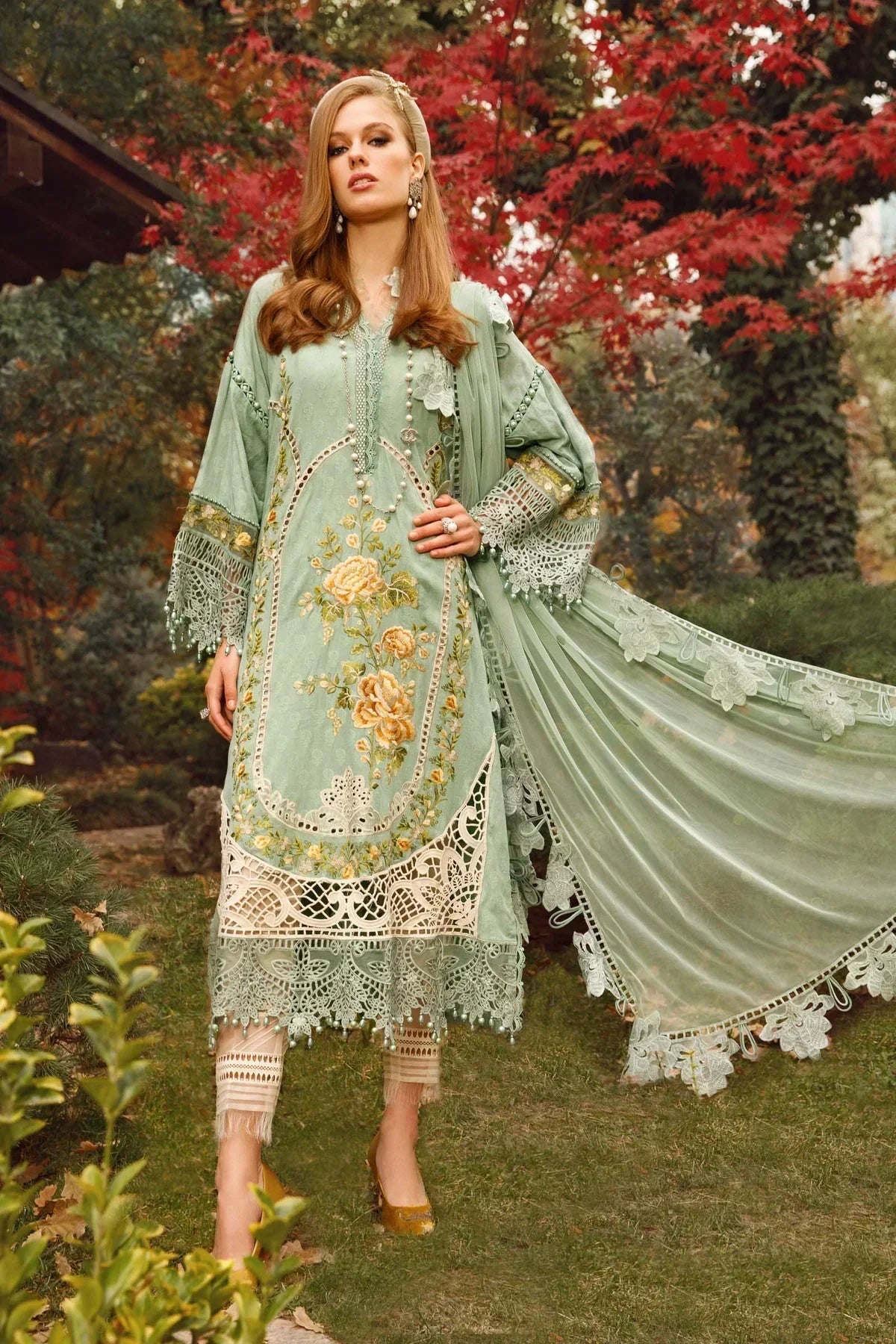 Maria B | Luxury Lawn | D-2302-B -  Maria B Luxury - Original Designer Dress - House of Maryam